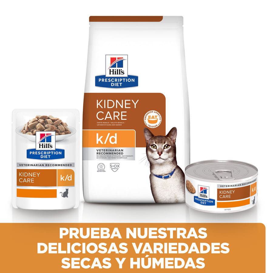 12 sobres x 85 g Hill's Prescription k/d Diet Kidney Care Salm&oacute;n sobre en salsa para gatos, , large Imagen numero 6